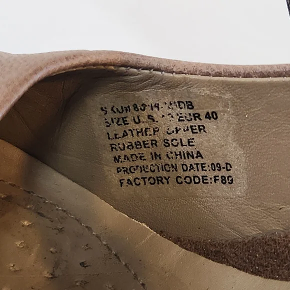 TSUBO Acrea Shoes Heels Taupe Leather Suede Mary Jane Platform Block Size 10 40 - Picture 11 of 11